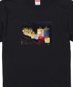 ろうそくTシャツ　黒