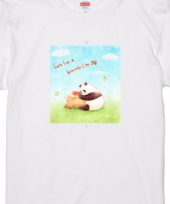 パンダTシャツ　白