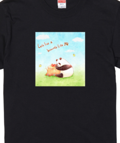 パンダTシャツ　黒